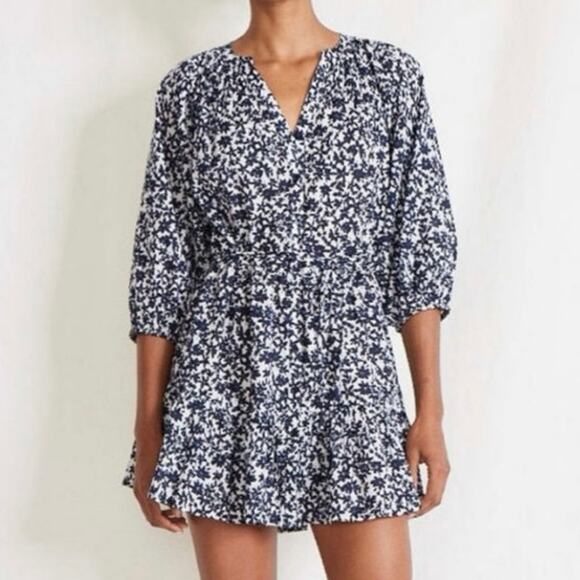 Apiece Apart Mitte Floral Poplin Mini Dress - Picture 1 of 7